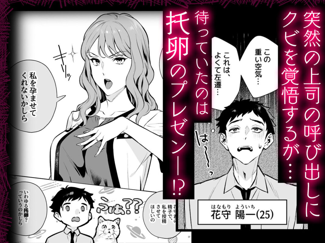 托卵契約 いつも真面目な美人上司（人妻）が、なぜか托卵を迫ってきたので遠慮なく孕ませたった
